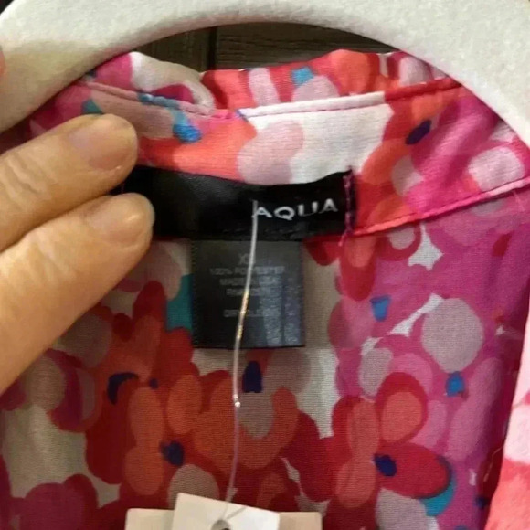 AQUA Bloomingdale’s Floral Chiffon Mini Dress XS NWT - Picture 3 of 8